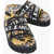 Versace All-Over Logo And Baroque Patterned Arizona Sandals With Pla* Yellow