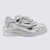 Versace Versace Silver Tone Leather Medusa Laminate Low Top Sneakers SILVER