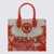 Versace Versace Red And Pink Cotton Tote Bag CORAL/MULTI