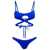 THE ATTICO Cut-Out Wraparound Bikini Set in BlueTechnical Fabric Woman BLUE