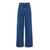 TOTÊME Blue Wide Jeans With Logo Patch In Denim Woman BLUE