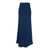 PLAIN Maxi Blue Relaxed Skirt In Satin Fabric Woman BLUE