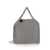 Stella McCartney '3Chain' Tiny Grey Tote Bag With Logo Engraved On Charm In Faux Leather Woman GREY