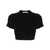 Alexander Wang Alexander Wang Crop Top With Embossed Logo Black