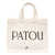 Patou Patou White And Black Canvas Tote Bag WHITE