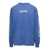 CULTURA Blue Crewneck Sweatshirt With Contrasting Cltr Print In Jersey Man BLUE