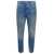 Tom Ford Light Blue 5-Pocket Style Jeans With Rips And Logo Patch In Cotton Denim Man BLUE
