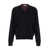 Jil Sander Black And Brown Double-Neck Sweater In Wool Man Black