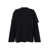 Jil Sander Black Sweater Double-Layers In Techno Fabric Man Black