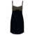 Michael Kors Mini Black Dress with Cut-Out and Rhinestones in Stretch Fabric Woman BLUE