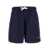 Palm Angels Blue Bermuda Shorts With Coulisse Fastening In Cotton Man BLUE