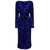 ROTATE Birger Christensen Long Blue Wrap Dress with All-Over Sequins in Stretch Polyester Woman Rotate BLUE