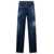 DSQUARED2 'San Diego' Blue Jeans With Destroyed Detailing And All-Over Rhinestones In Stretch Cotton Denim Woman BLUE