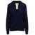 Maison Margiela Oversized Blue Cardigan With Buttons In Cashmere Woman BLUE