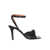 Via Roma 15 Black leather sandals Black  