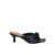 Via Roma 15 Black leather sandal Black  