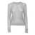 Michael Kors Long-sleeved silver mesh shirt Silver