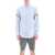 Thom Browne Poplin Button-Down Shirt With Rwb Armbands LIGHT BLUE