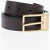 Dior Homme Reversible Lether Belt With Brass Buckle Brown