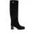 Prada Prada Suede Knee-Length Boots Black