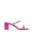 BY FAR Fucsia Tanya Mules Sandals with Crystal Embellishment in Leather Woman Pink