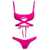 THE ATTICO Cut-Out Wraparound Bikini Set In Fuchsia Technical Fabric Woman Pink