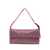 Benedetta Bruzziches Vitty La Grande Shoulder Bag with All-Over Crystal Embellishment in Rhinestone Mesh Woman Pink