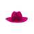 RUSLAN BAGINSKIY Fuchsia Fedora Hat With Tonal Logo Embroidery In Wool Woman Pink