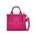 Marc Jacobs 'The Micro Tote Bag' Fuchsia Shoulder Bag With Logo In Grainy Leather Woman Pink