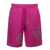 NEEDLES Fuchsia Shorts with All-Over Cactus Print in Cotton and Linen Man Pink