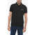 Paul&Shark Contrasting Trims 2-Buttons Cotton Polo Shirt Black