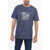C.P. Company Vintage Effect Printed Short Sleeved T-Shirt Blue