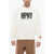 Heron Preston Cotton Crew-Neck Sweatshirt With Contrast Maxi Print Beige