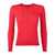 Ralph Lauren Ralph Lauren Bright Hibiscus Cotton Cable-Knit Crew Neck Sweater RED