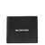 Balenciaga Black Bifold Wallet With Logo Lettering Print In Grained Leather Man Black