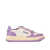 AUTRY Autry White And Lilac Two-Tone Leather Medalist Low Sneakers WHITE, PURPLE