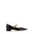 Jimmy Choo Black Ballet Flats With Crystals On Strap In Patent Leather Woman Black