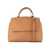 Orciani Orciani Sveva Soft Large Leather Shoulder Bag With Almond Shoulder Strap BROWN