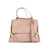 Orciani Orciani Sveva Sense Medium Leather Shoulder Bag With Antique Pink Shoulder Strap PINK