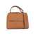 Orciani Orciani Sveva Soft Medium Leather Shoulder Bag With Almond Shoulder Strap BROWN