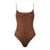 Mc2 Saint Barth MC2 Saint Barth Brown One-Piece Swimsuit With Rhinestones BROWN