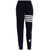 Thom Browne Blue Cotton Jogger With 4 Bar Detail BLUE