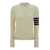 Thom Browne Beige Knit Pullover With 4 Bar Detail In Wool Woman Beige
