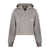 AUTRY Autry Gray Melange Cropped Cotton Jersey Hoodie GRAY