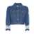 Ermanno Scervino Cropped denim jacket Blue
