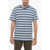 Howlin Striped Crew-Neck T-Shirt With Rib Detail Blue