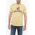 DSQUARED2 Solid Color Cool Fit Crew-Neck T-Shirt With Front Print Yellow