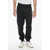 DRÔLE DE MONSIEUR Brushed Cotton Joggers With Embroidered Logo Black