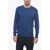 C.P. Company Solid Color Lightweight Cotton Crew-Neck Sweater Blue