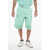 OBJECTS IV LIFE Stretch Cotton Cargo Shorts With Karabiner Closure Green